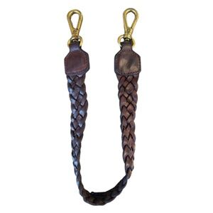 Campomaggi Woven Leather Shoulder Length Bag Strap in Moro